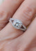Precision 18KWG Split Shank Halo New Aire Diamond Ring | OsterJewelers.com