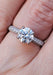 Precision Set Platinum 3 Row Shank Round Diamond Ring | OsterJewelers.com