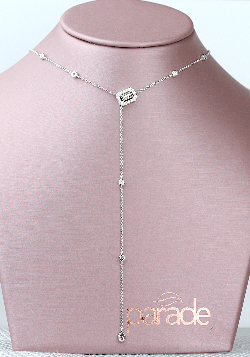 Parade Design 18K White Gold Diamond Lariat Necklace | Ref. N4440A2 | OsterJewelers.com