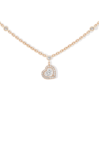 Messika Joy Cœur 18KRG Diamond Heart Necklace | 11437-PG | OsterJewelers.com
