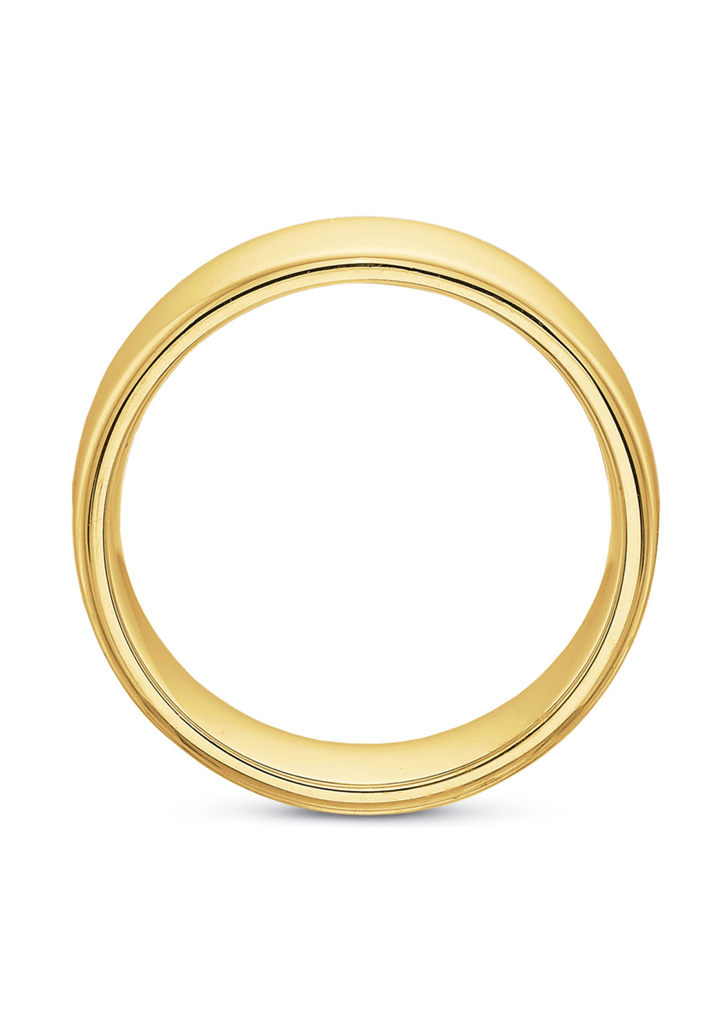 Precision Set 18K Yellow Gold Pipe Cut Comfort Fit Band | OsterJewelers.com