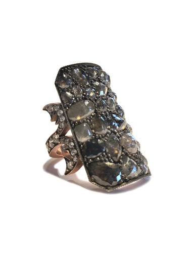 Sylva & Cie 14KRG Rosecut Diamond Ten Table Ring | Osterjewelers.com