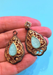 Cynthia Ann Filigree Turquoise Teardrop Earring Jackets Shown With a Diamond Stud (Sold Separtely)