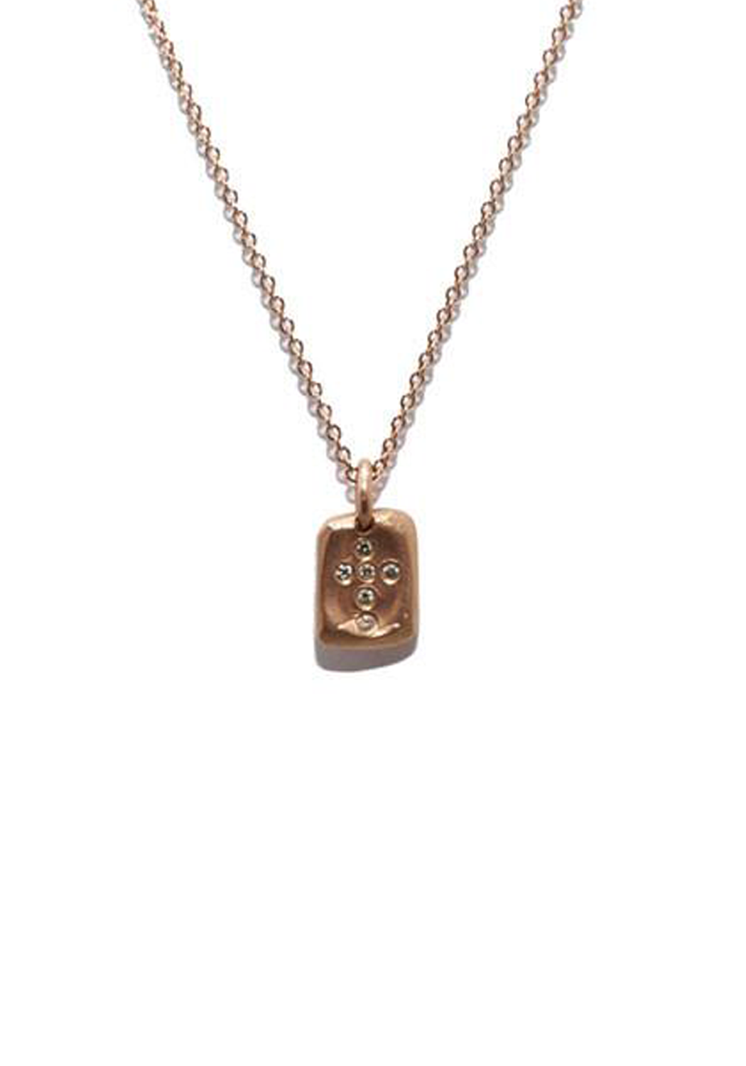 ILA 14K Rose Gold Diamond Cross Pendant Necklace | OsterJewelers.com
