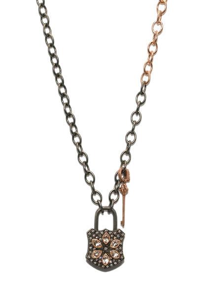 S & R Designs Blackened Silver and Rose Gold Rolo Chain Necklace | Locket Not Included \ OsterJewelers.com