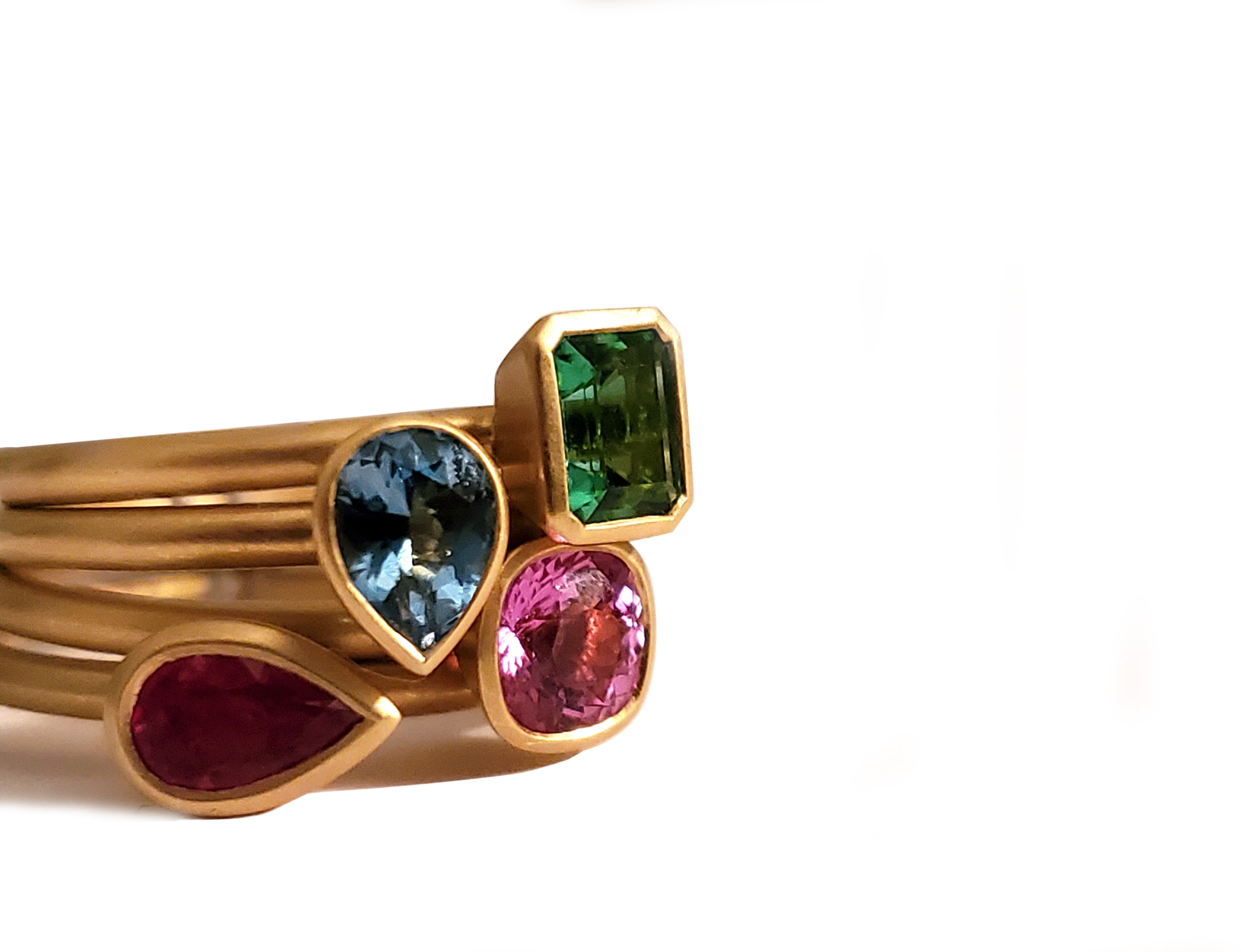 Kimberly Collins Pear Ruby Yellow Gold Ring