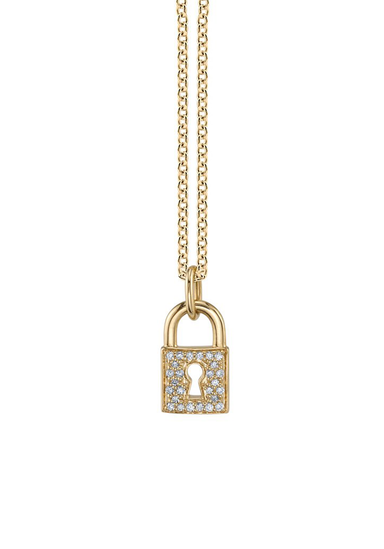 Sydney Evan 14KYG Diamond Love Lock Pendant Necklace | OsterJewelers.com
