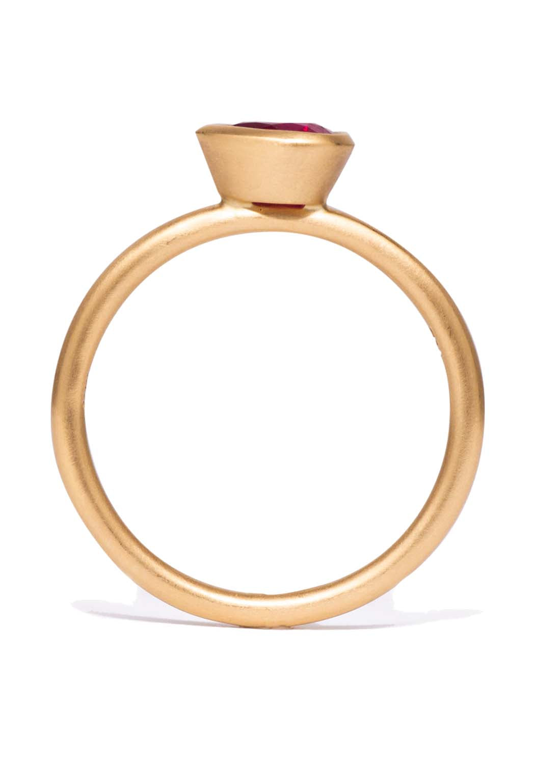 Kimberly Collins Pear Ruby Yellow Gold Ring