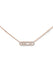 Messika Baby Move Pave Diamond Rose Gold Necklace | Ref. 04322-PG | OsterJewelers.com