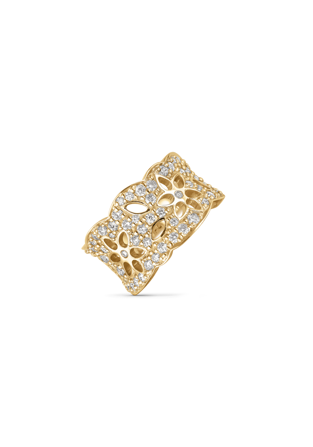 OLE LYNGGAARD 18KYG Pavé Diamond Lace Ring | OsterJewelers.com