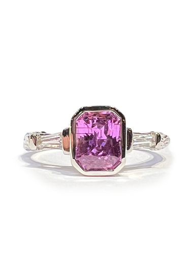 K. Brunini 18K White Gold Pink Sapphire Twig Ring | OsterJewelers.com