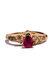 K. Brunini 18K Rose Gold Diamond & Pear Ruby Twig Ring | OsterJewelers.com