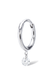 Persée Paris 18K White Gold Solitaire Diamond Hoop Earring | OsterJewelers.com