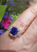 Katharine James Platinum Blue Sapphire Engagement Ring | OsterJewelers.com