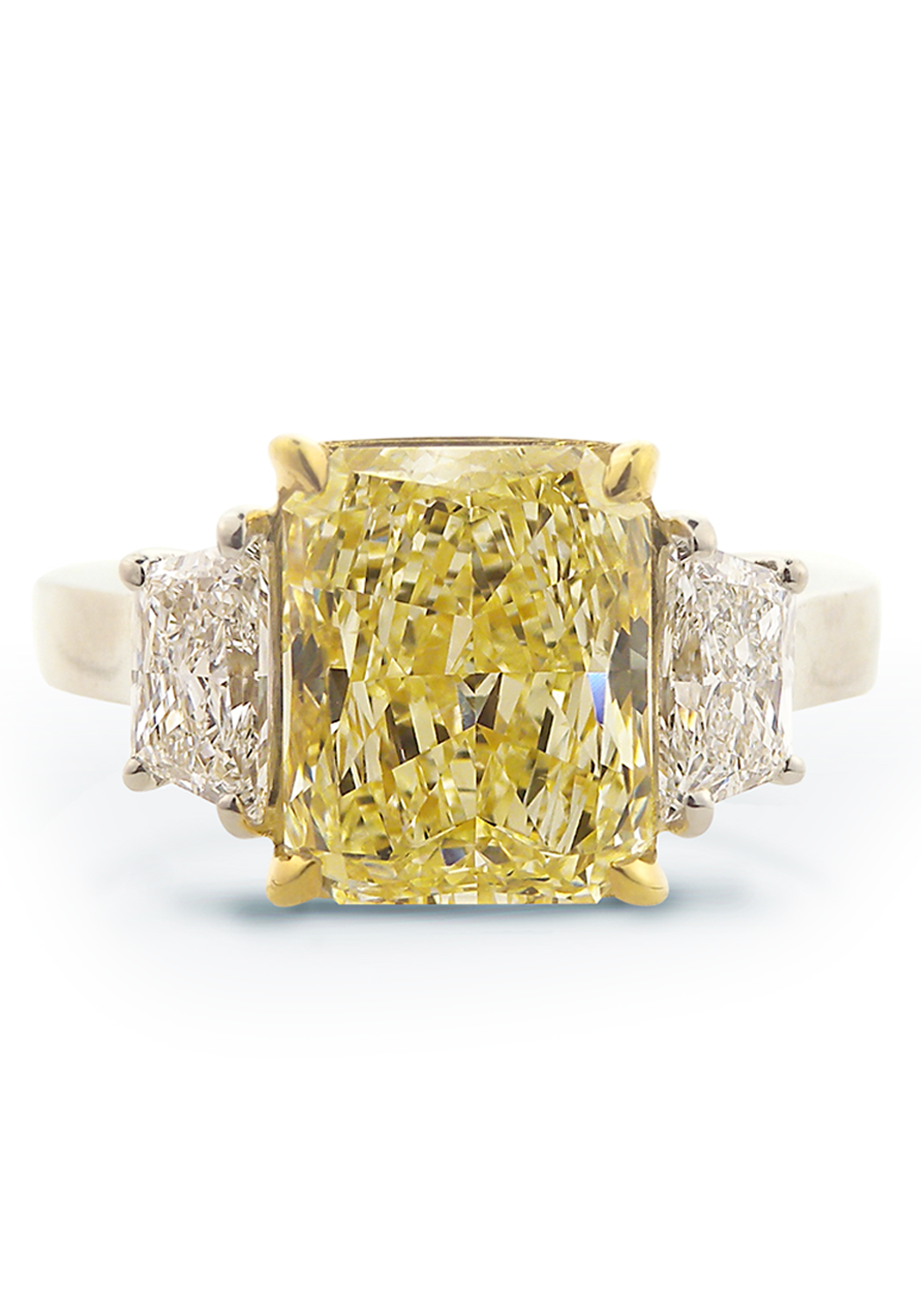Louis Glick 5-ct Fancy Yellow Starburst Diamond Ring | OsterJewelers.com