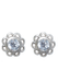 Sofia Kaman 14K White Gold Diamond Flower Stud Earrings | OsterJewelers.com