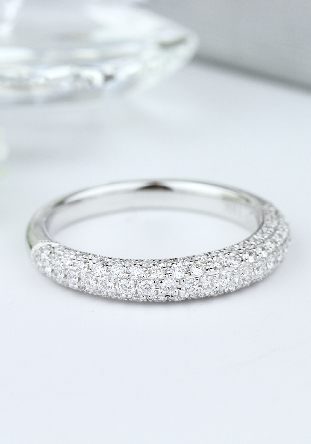 Parade Design 18KWG Pavé Diamond Half Band | Ref. R1950/R1-BD | OsterJewelers.com
