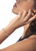 Closeup of model wearing Messika Move Uno 18KRG Multi Diamond Bracelet & Ring (sold separate)