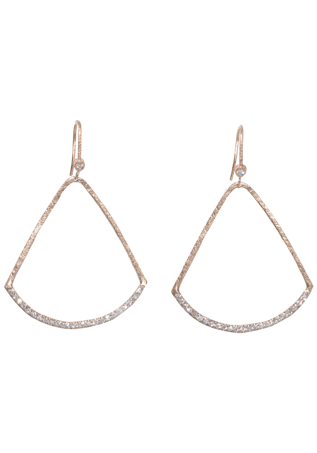 Dominique Cohen 18KRG Diamond Teardrop Dangle Earrings | OsterJewelers.com
