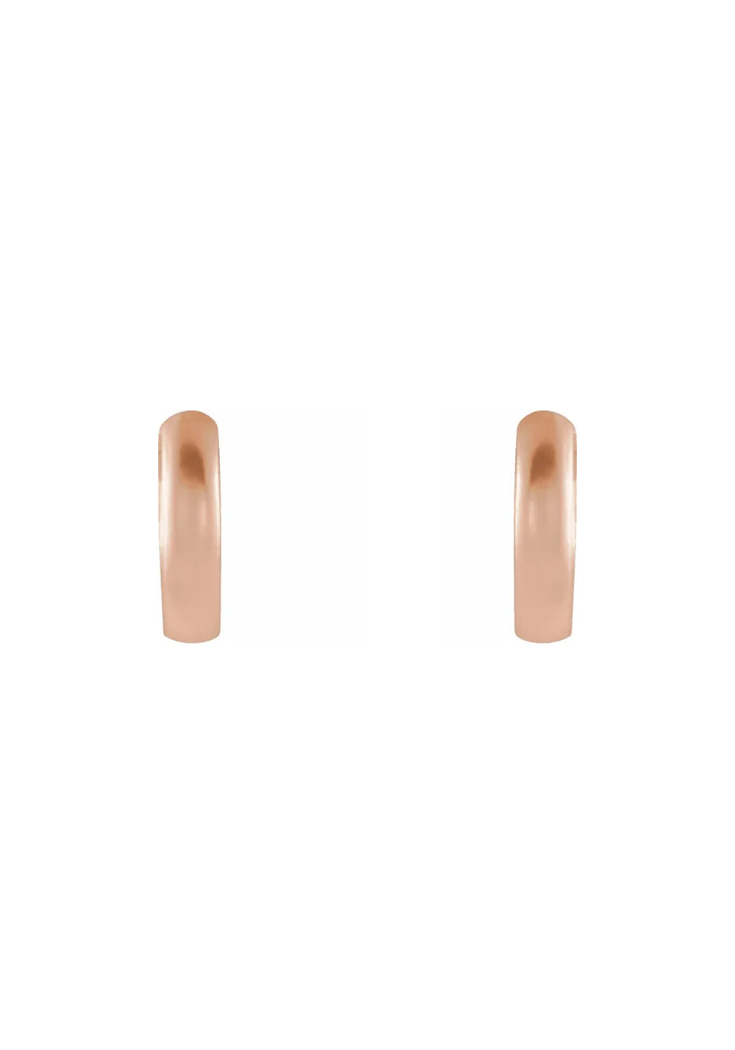 14K Rose Gold Bead Blast Huggie Earrings | Cherry Creek North | Denver, CO | OsterJewelers.com