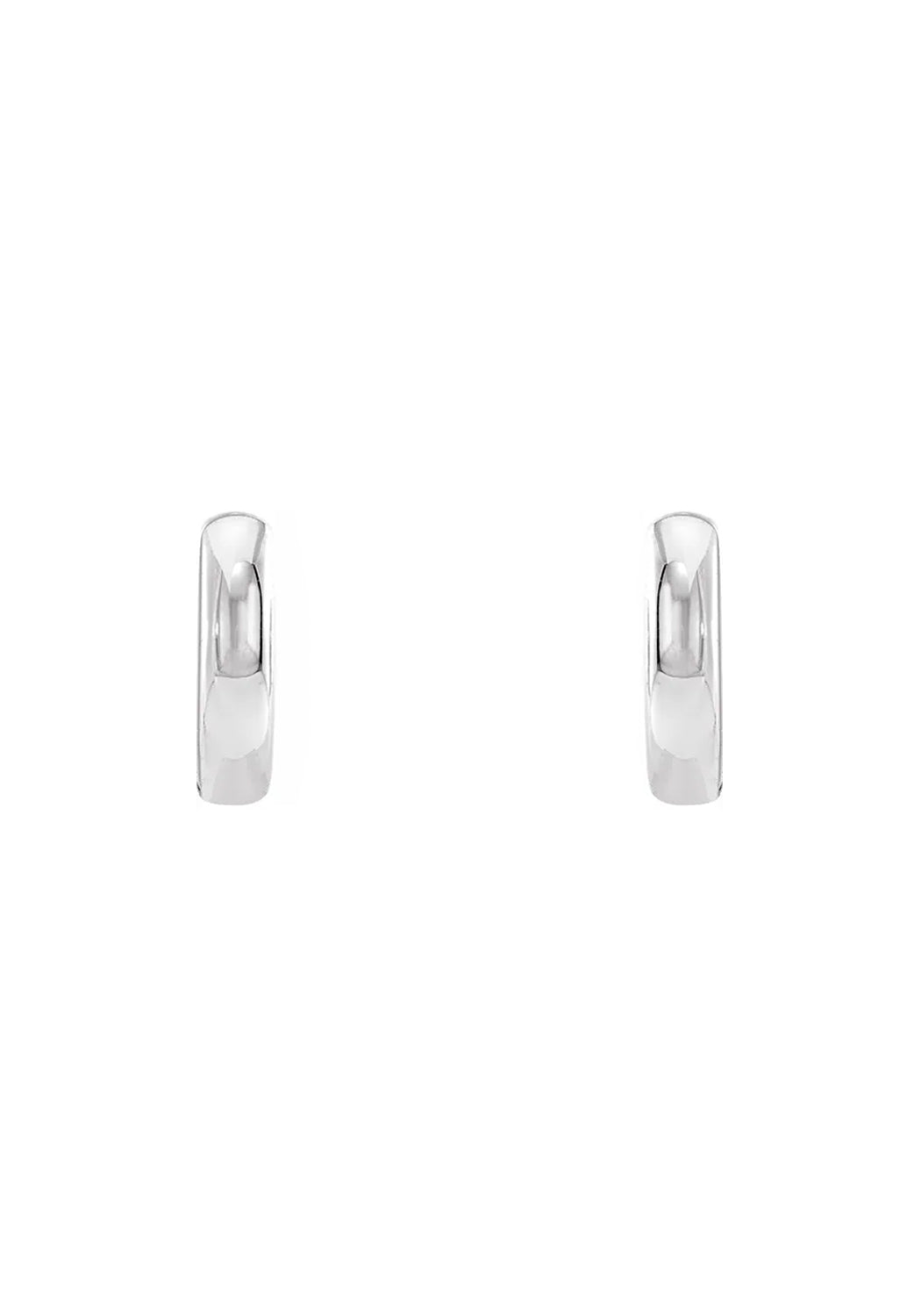 14K White Gold Bead Blast Huggie Earrings | Cherry Creek North | Denver, CO | OsterJewelers.com