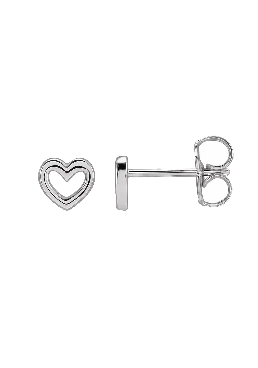 14K White Gold Open Heart Stud Earrings | Cherry Creek North | Denver, CO | OsterJewelers.com