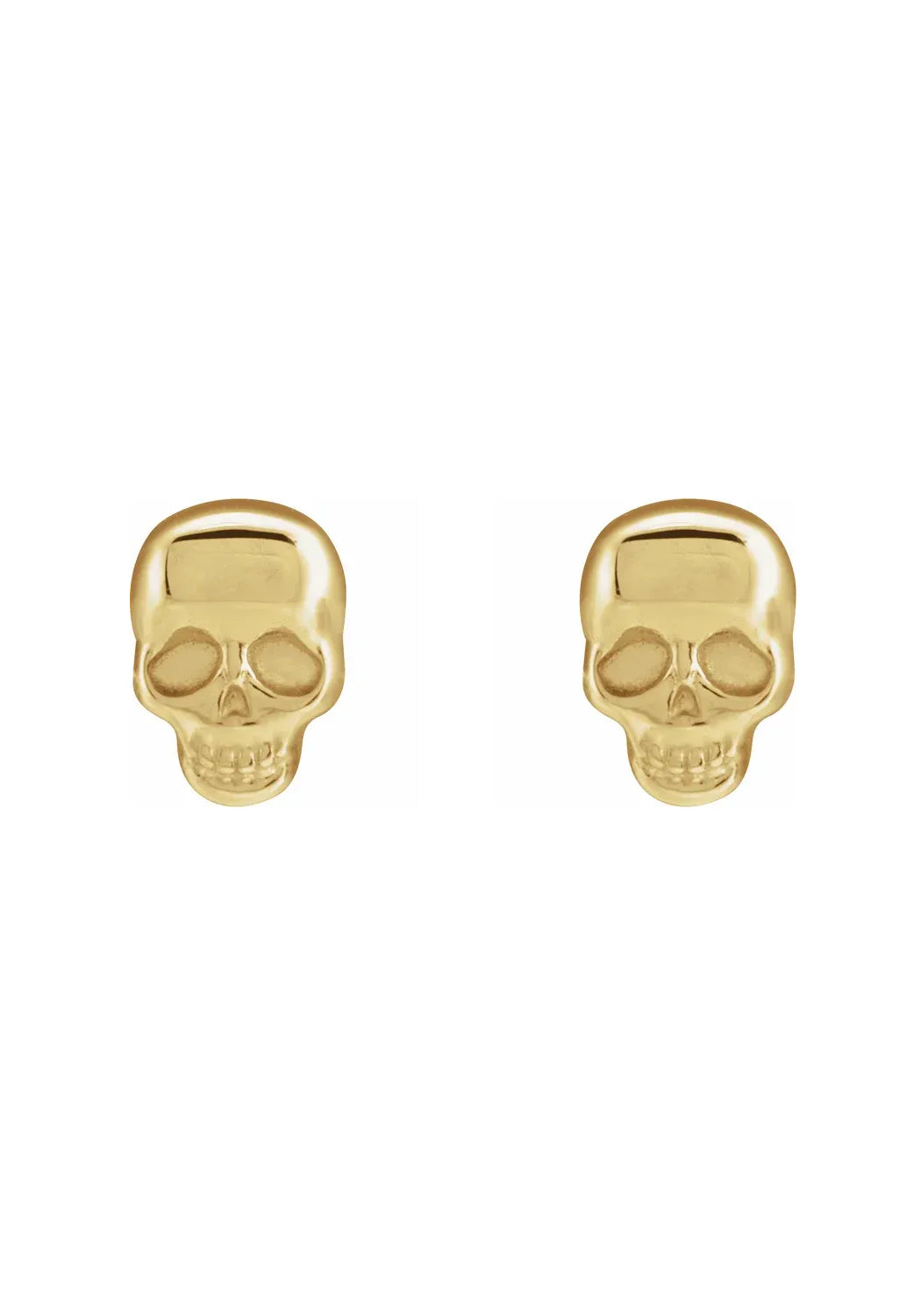 14K Yellow Gold Mini Skull Stud Earrings | Halloween Jewelry | Denver, CO | OsterJewelers.com