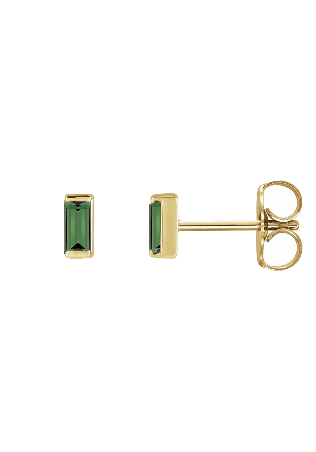 14KYG Baguette Green Tourmaline Stud Earrings | Cherry Creek North | Denver | OsterJewelers.com