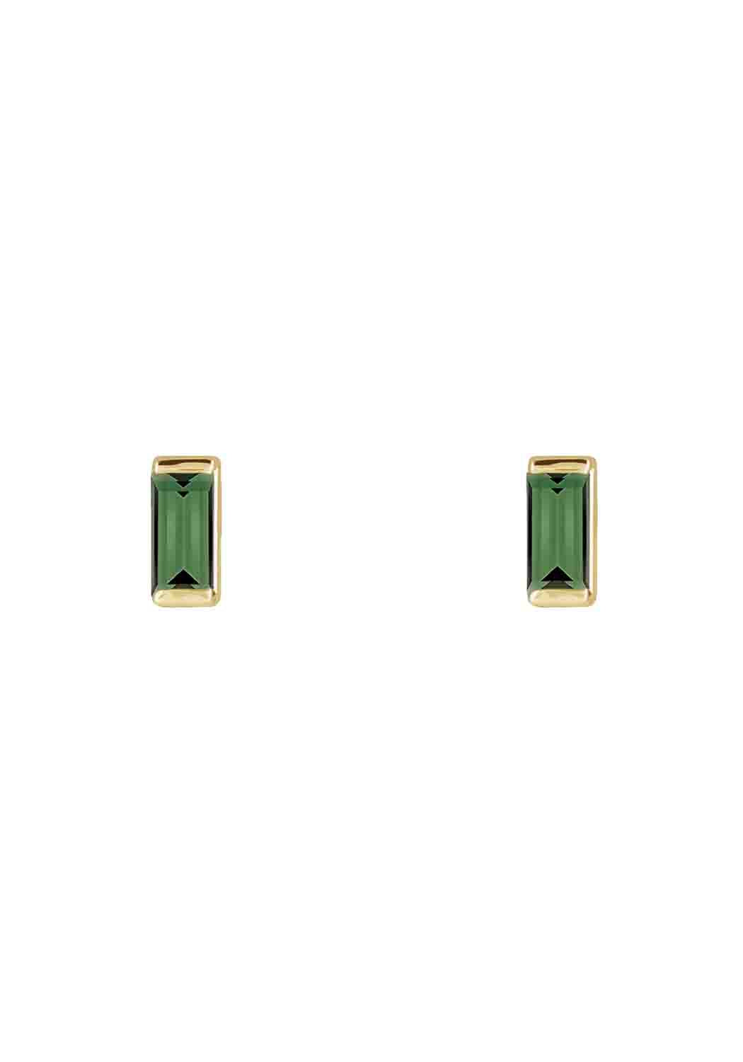 14KYG Baguette Green Tourmaline Stud Earrings | Cherry Creek North | Denver | OsterJewelers.com