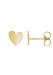 14K Yellow Gold Asymmetrical Heart Stud Earrings | OsterJewelers.com