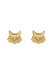 14K Yellow Gold Cat Stud Earrings | OsterJewelers.com