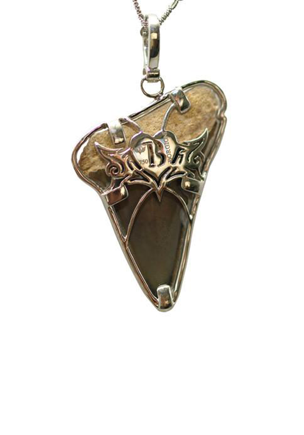 Borgioni 18K White Gold Diamond Shark Tooth Necklace | Cherry Creek North | OsterJewelers.com
