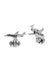 Deakin & Francis Sterling Silver Enamel Jet Cufflinks | Ref. C1650S2207 | OsterJewelers.com
