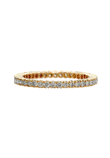 Sethi Couture Prong 18KYG White Diamond Eternity Band | Ref. 75M | OsterJewelers.com