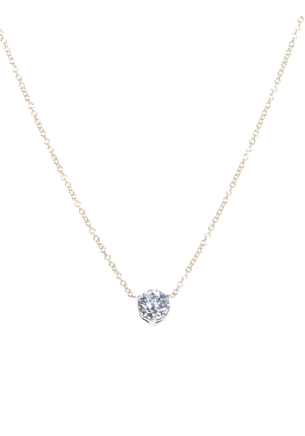 Oster Collection 18KYG Solitaire Diamond Chain Necklace | OsterJewelers.com