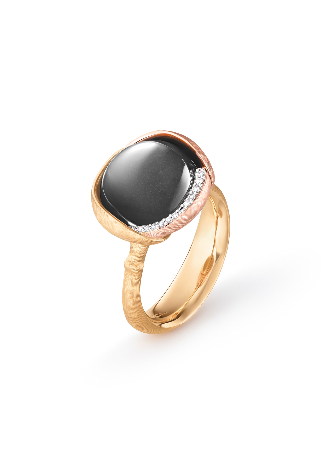 Shield Ring with Black Moonstone - jenny reeves