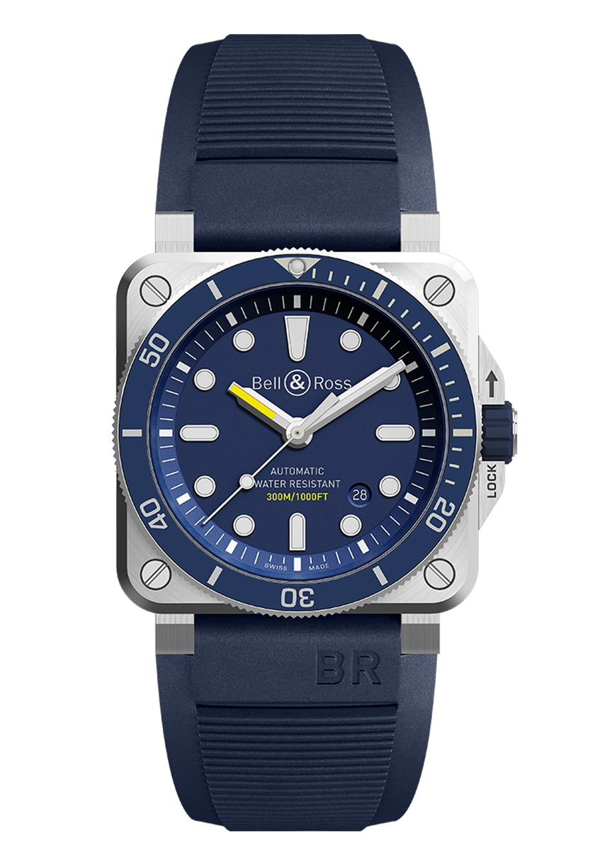 Bell & Ross BR 03-92 Diver Blue Steel Time Piece | BR0392-D-BU-ST/SRB
