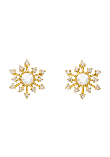 Fian Millenial 925 Silver Snowflake Earrings for Women