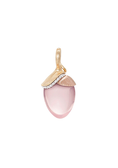 OLE LYNGGAARD Lotus Rose Quartz Diamond Pendant | Ref. A2655-414 | OsterJewelers.com