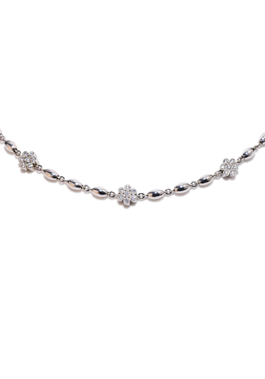 Katharine James Platinum Bouquet Diamond Necklace | 16" | OsterJewelers.com