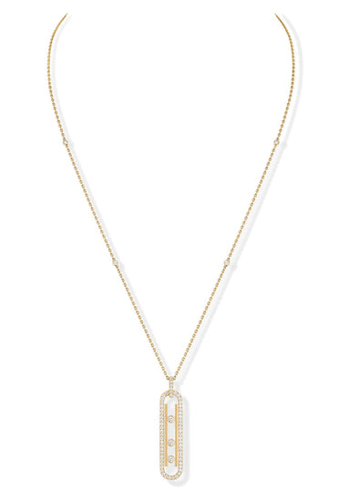 Messika Move 10th PM 18KYG Pavé Diamond Necklace | Ref. 10032-YG | OsterJewelers.com