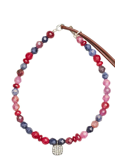 Catherine Michiels Tina Colorful Sapphire Ruby & Diamond Bead Bracelet | OsterJewelers.com