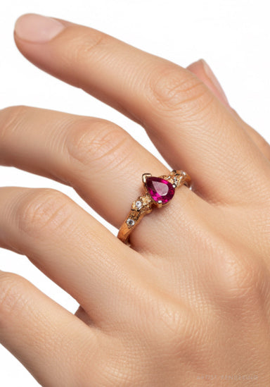 Ruby Diamond 18 karat Rose Gold Ring