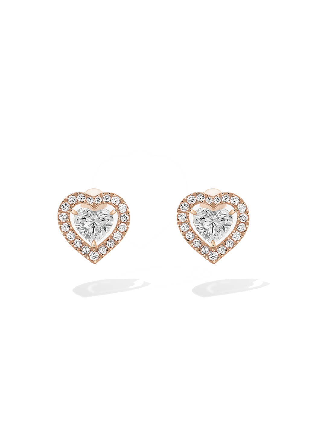 Messika Joy Cœur 18KRG Diamond Heart Earrings | Ref. 11562-PG