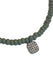 Green Olive Bead layering bracelet with Diamond Plate accent. Osterjewelers.com
