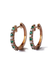 Oster Collection 14KRG Mini Diamond & Emerald Hoop Earrings | OsterJewelers.com
