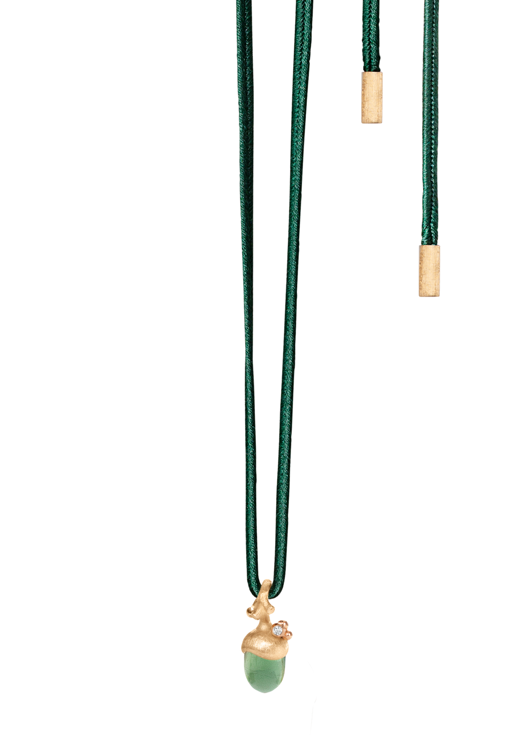 OLE LYNGGAARD Design 18KYG Double Dark Green Silk String Wrap — Oster ...