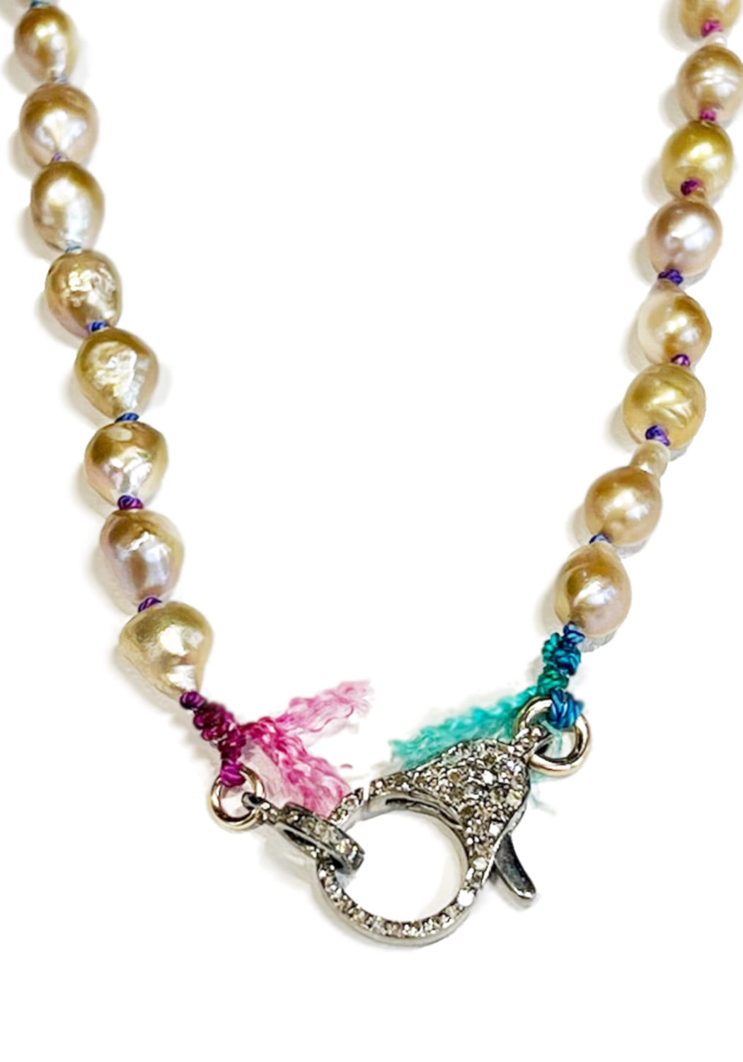 Catherine Michiels South Sea Pearl Necklace with Diamond Clasp