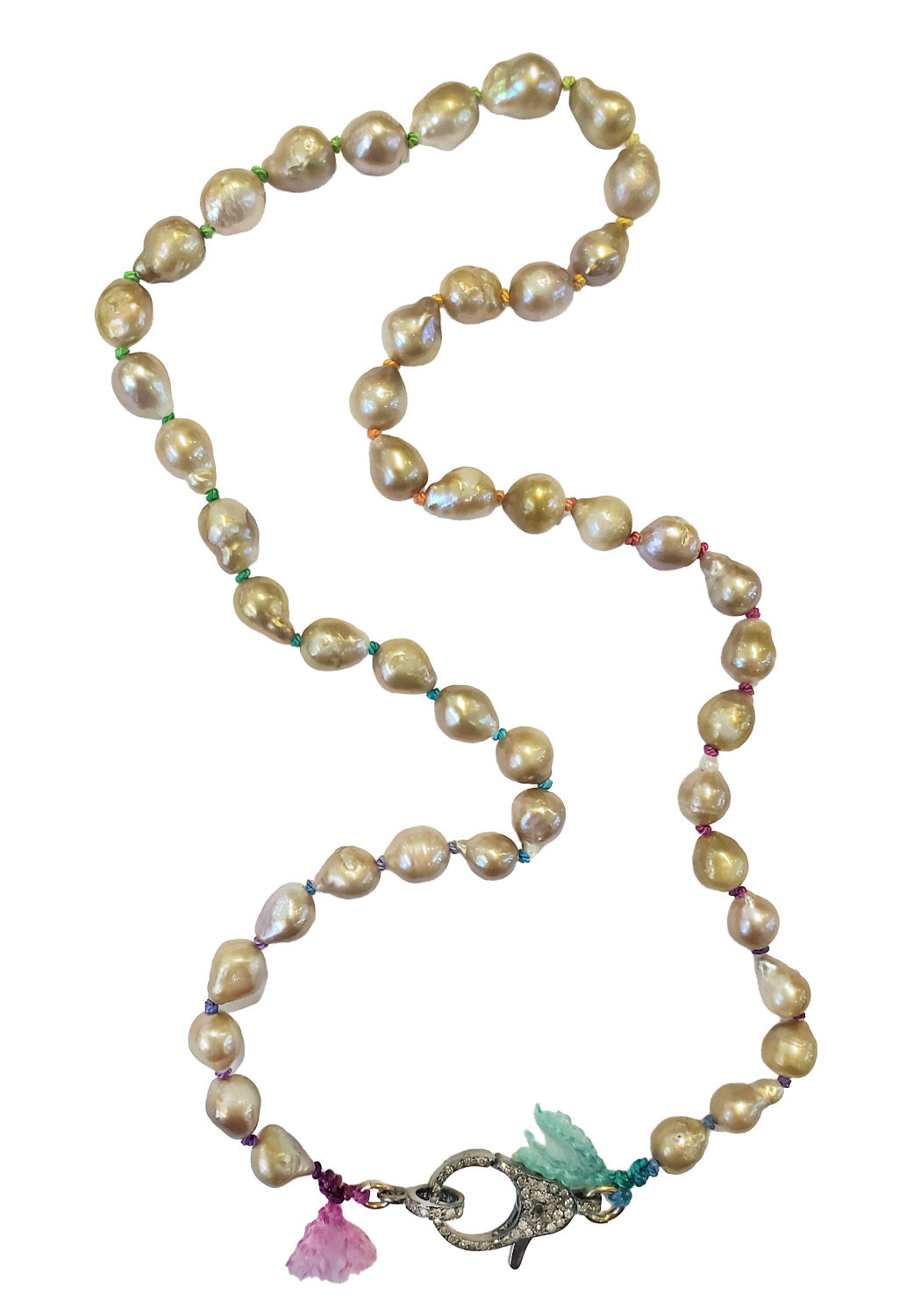 Catherine Michiels South Sea Pearl Necklace with Diamond Clasp