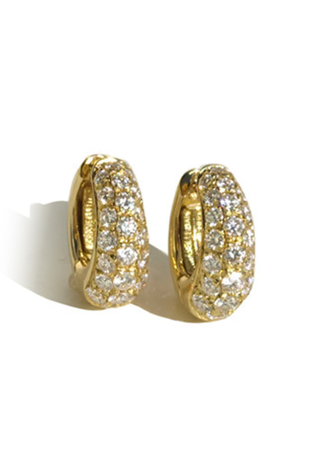Garavelli 18k Yellow Gold Diamond Huggie Earrings | OsterJewelers.com